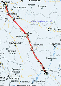 Такси из Москвы в Волгоград, Волгоградскую область города Волжский ...
